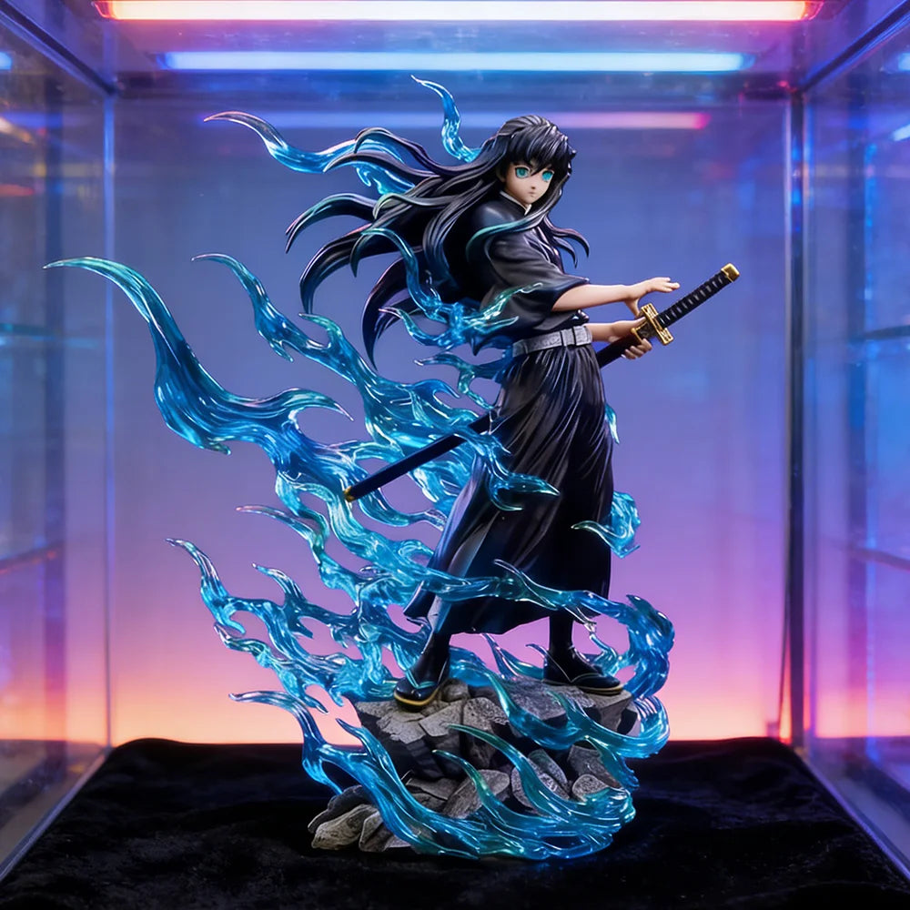 25cm/9.84in Anime Demon Slayer Figure Tokitou Muichirou Action Figures Pvc Statue Desktop Ornamen Collection Model Toys Gifts