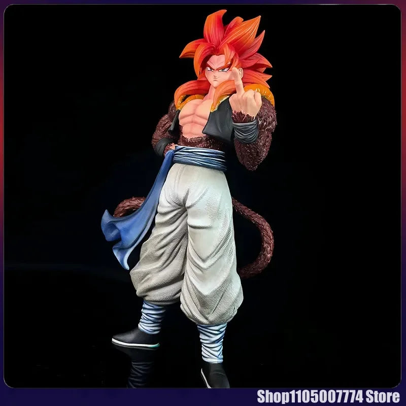 30cm Dragon Ball Super SSJ4 Four Gogeta Cartoon Characters Desktop Ornaments Statue Replaceable Hand Gk Model Trend Toys Gifts