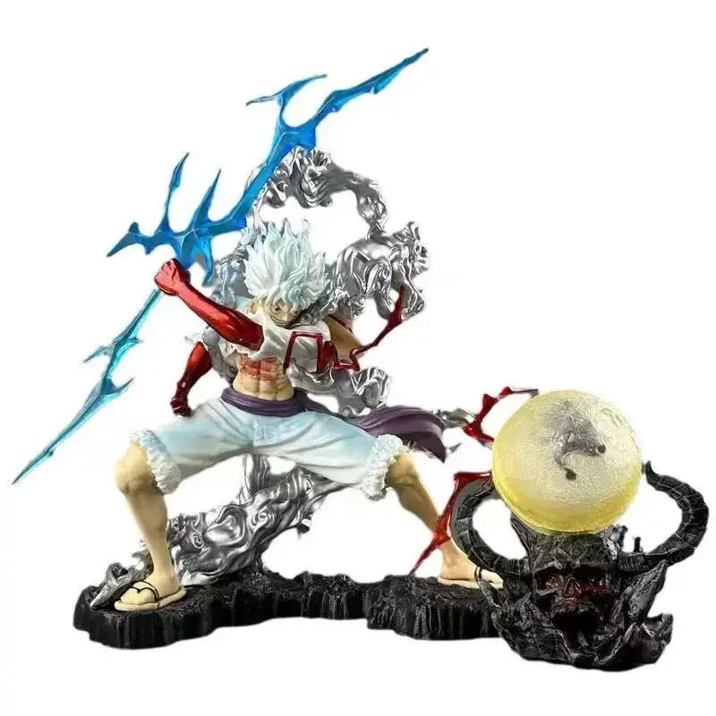 One Piece Nika Luffy Figure Luffy Sun God Gear 5 With Light Ball 28cm Action Figurine PVC Statue Model Collection Decora Toy Gif