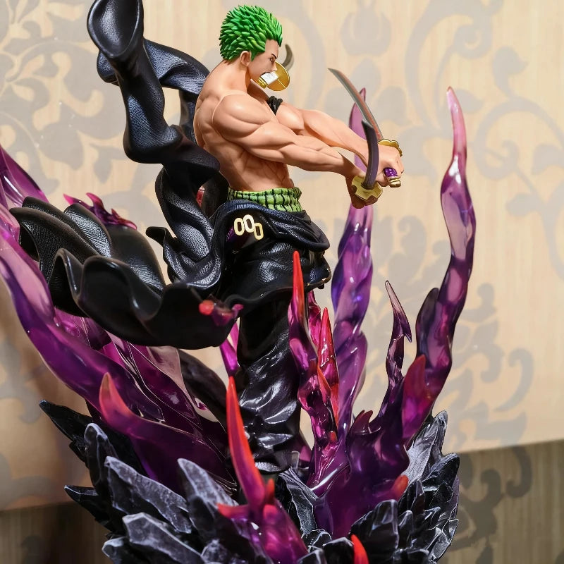 One Piece 30cm Oni Giri Santoryu Zoro Action Figures Anime GK Exquisite PVC Statue Collectible Model Toy Desktop Decor Boy Gift