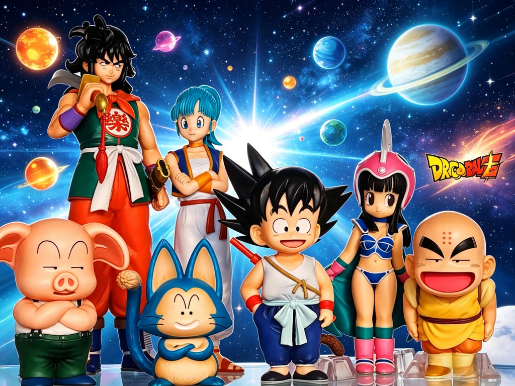 10-20cm Anime Dragon Ball Z Figure Goku Figure Practice Section GK Figures Krillin Chichi Bulma Anime Collectible Model Toy Gift