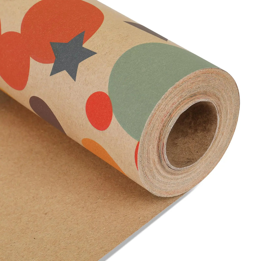 1 Roll 17 inch X 32.8 Feet Birthday Wrapping Paper,Gift Wrapping Paper Roll,Kraft Wrapping Paper