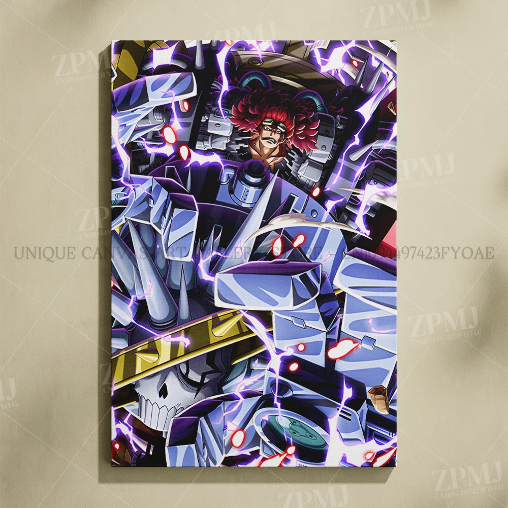 One Piece Frameless Canvas Paintings Anime Monkey D. Luffy Figures Home Decor Pictures Printed Poster For Living Room Wall Art