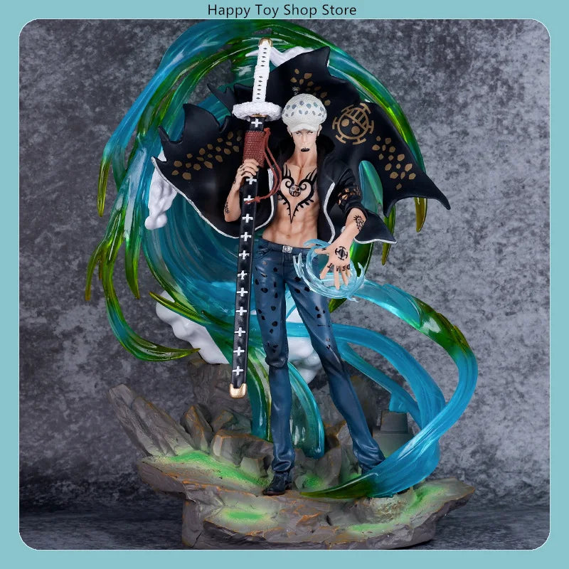 One Piece Trafalgar Law dream Ver Oka Shichibukai 43cm Light-Up Scene Statue Anime Figure Model Desktop Decoration Gift