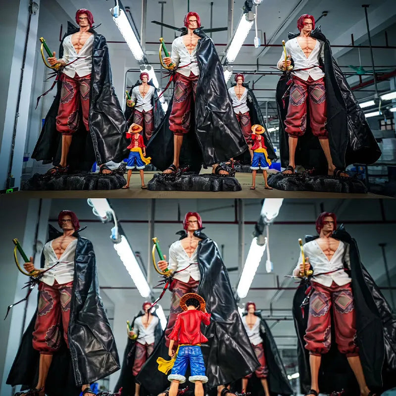 JT Studio One Piece Extra Large Red Haired Shanks Anime Figure Statue 70CM Big Cloak Handmade Ornament Collection Model Gift Toy