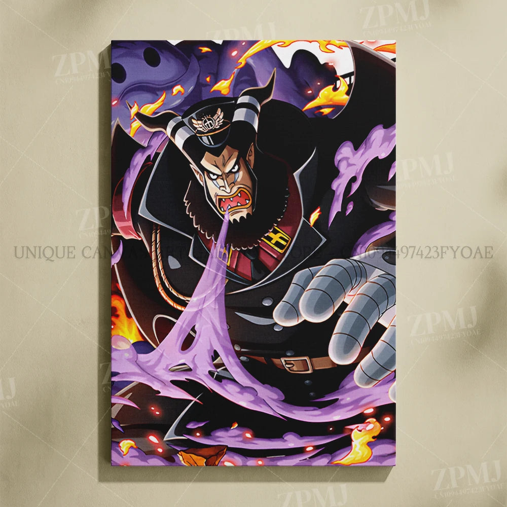 One Piece Frameless Canvas Paintings Anime Monkey D. Luffy Figures Home Decor Pictures Printed Poster For Living Room Wall Art
