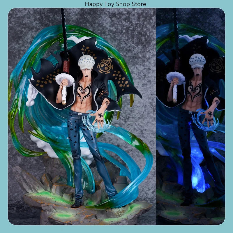 One Piece Trafalgar Law dream Ver Oka Shichibukai 43cm Light-Up Scene Statue Anime Figure Model Desktop Decoration Gift