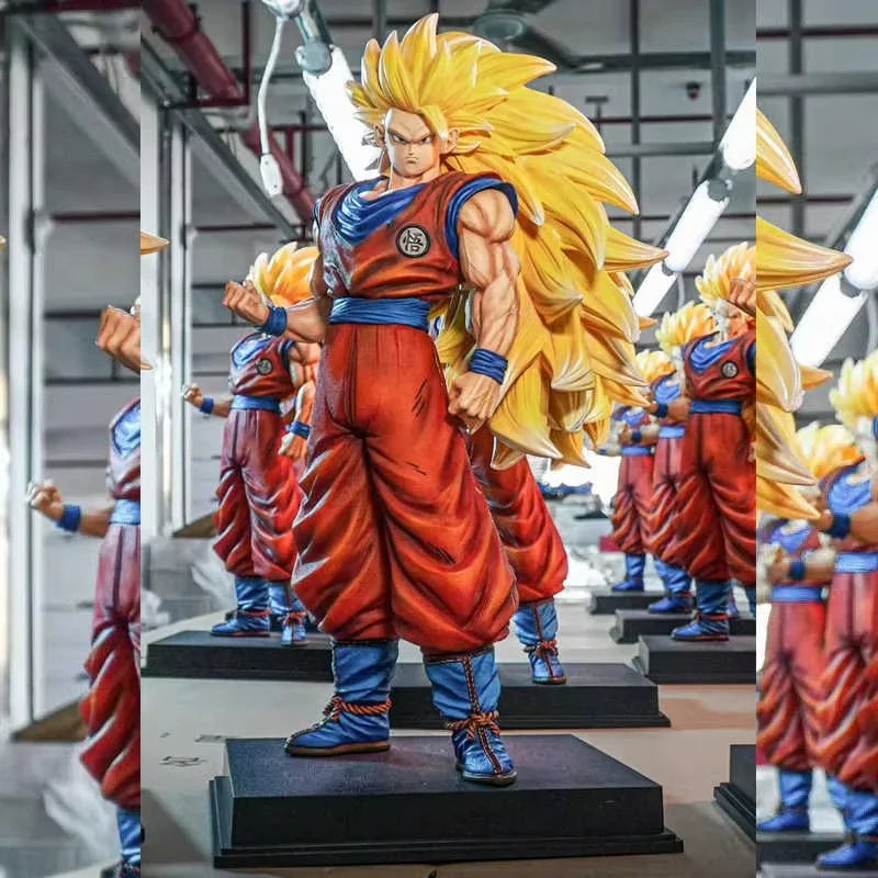 54cm JT 2% SSJ3 Dragon Ball Goku Action Figures Large Size PVCAnime Static Statue GK Collectible Model Toys Desktop Deco Gift
