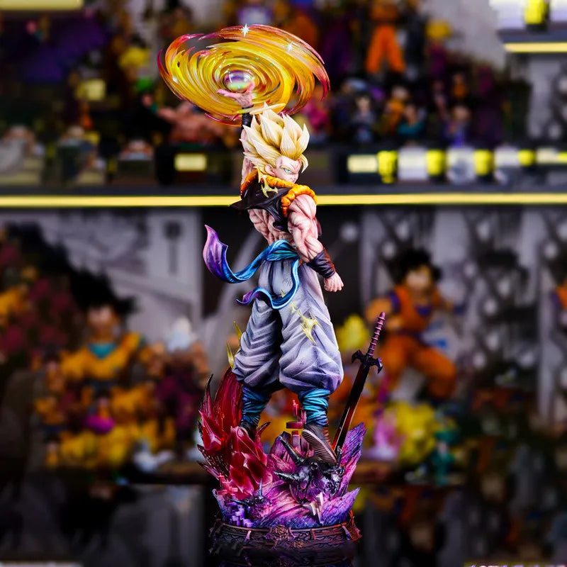 Dragon Ball JT Gogeta Anime Large Gk Resin Statue Three Replaceable Head Sculpts Collectible Model Desktop Decor Birthday Gift