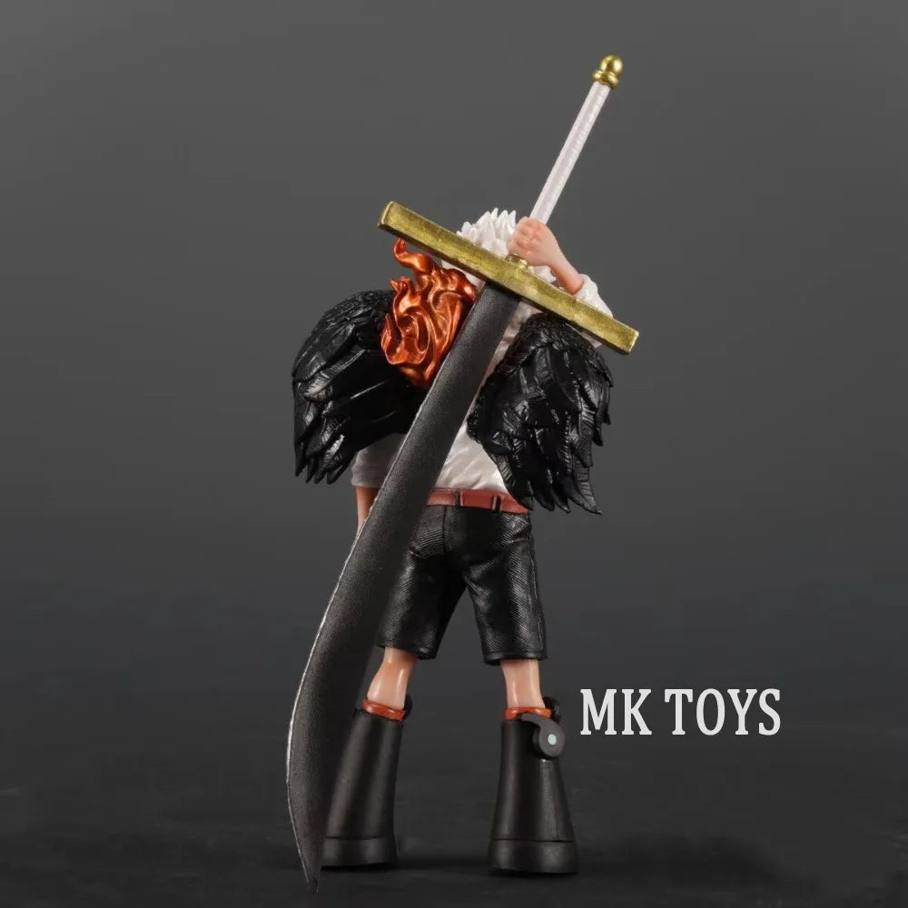 16cm Anime One Piece Figure Seraphim Dracule Mihawk Action Figures Pvc Statue Desktop Ornamen Collection Model Toys Gifts