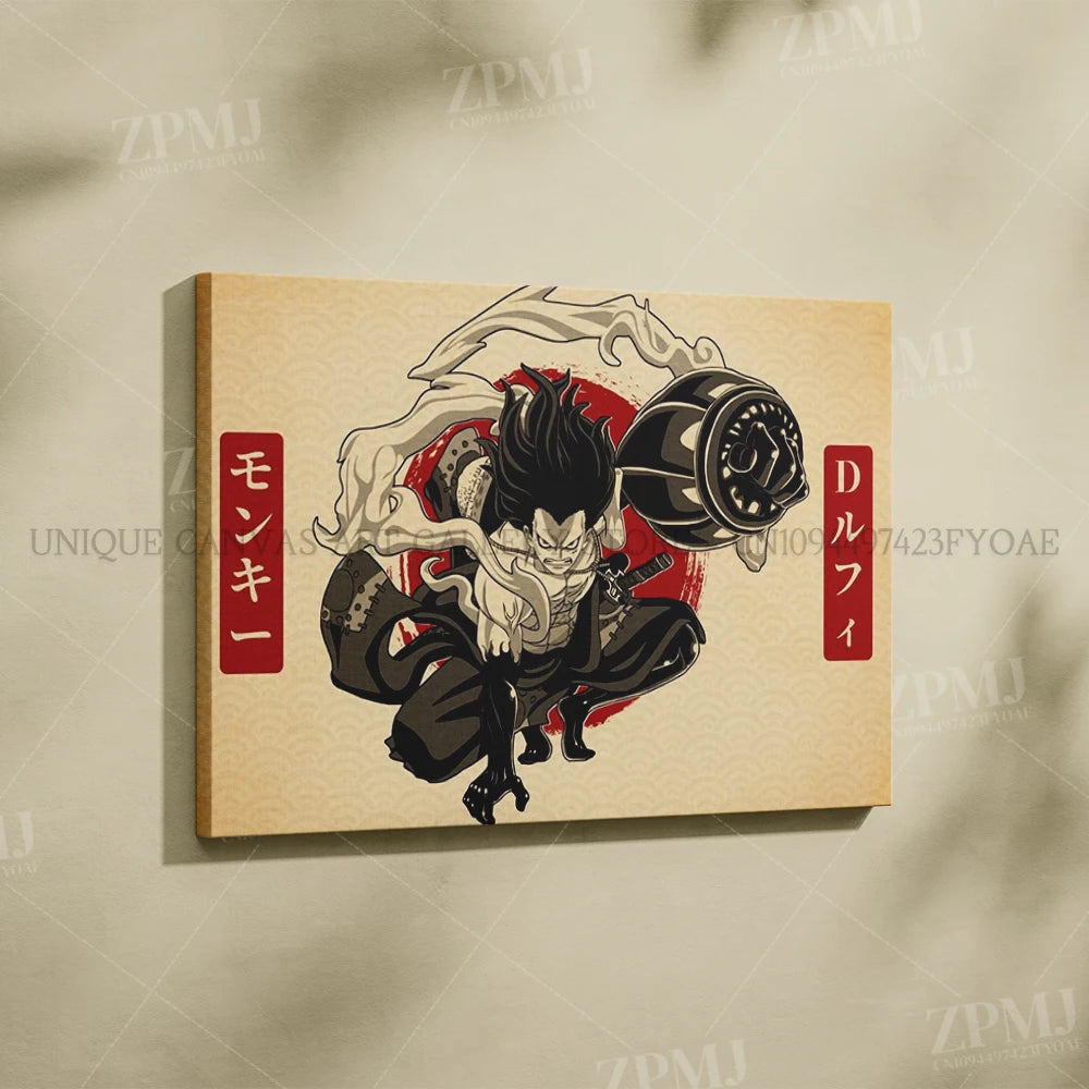 Anime One Piece Home Decoration Canvas Painting Pictures Monkey D. Luffy Figures Wall Art Prints Poster For Living Room No Frame