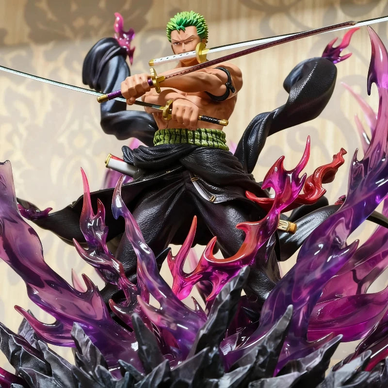 One Piece 30cm Oni Giri Santoryu Zoro Action Figures Anime GK Exquisite PVC Statue Collectible Model Toy Desktop Decor Boy Gift