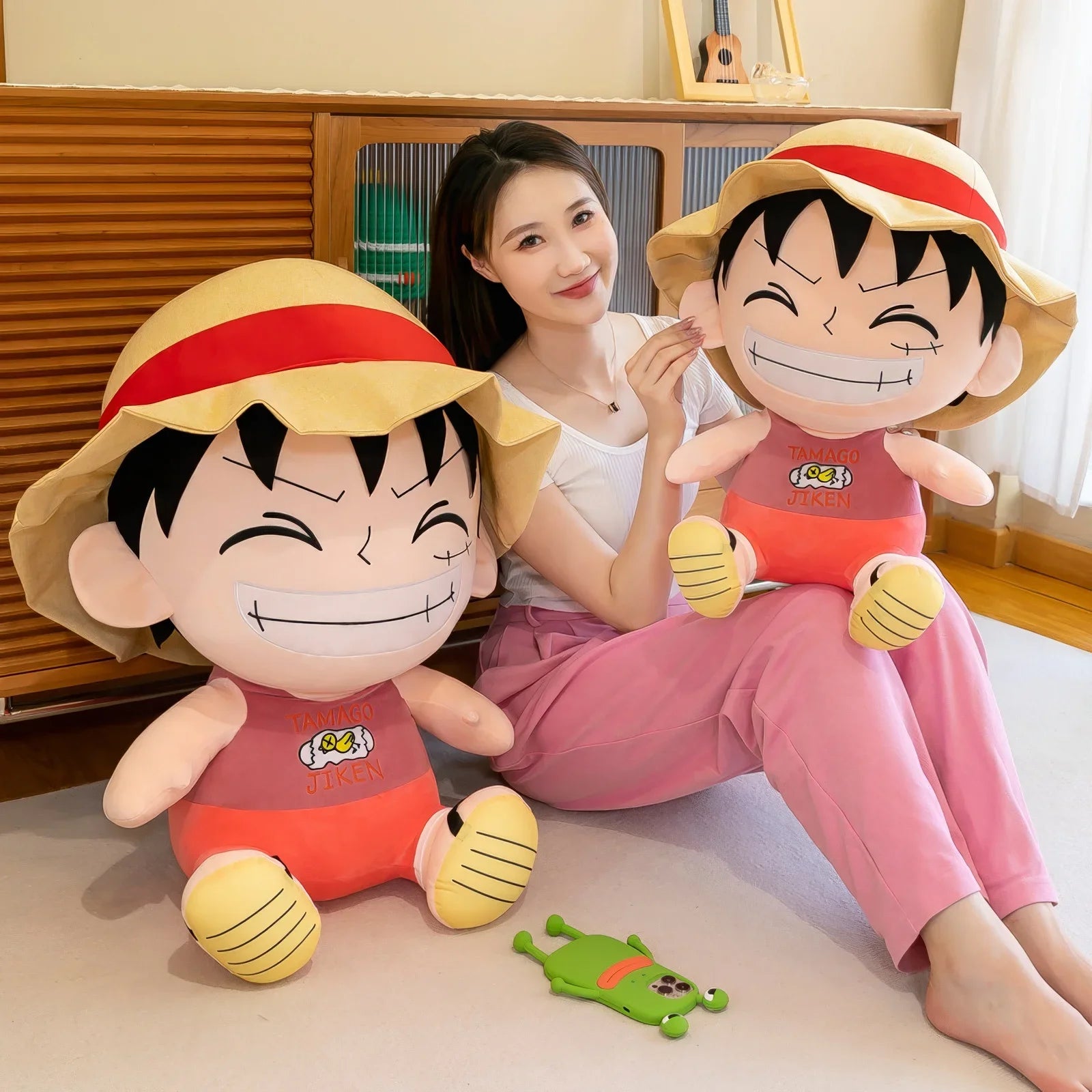 70cm Anime One Piece Monkey D Luffy Plush Toy Cartoon Cute Straw Hat Luffy Soft Stuffed Rag Doll Pillow Boys Girls Birthday Gift