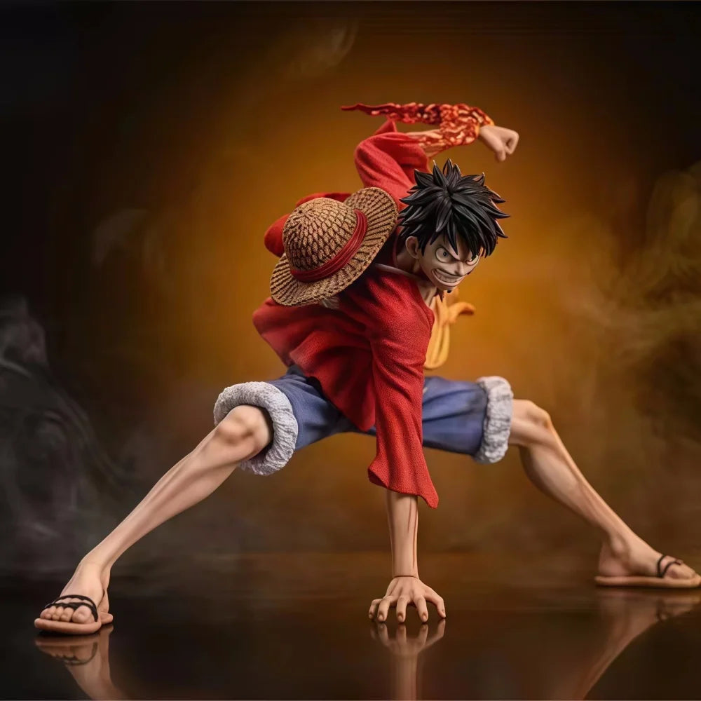 One Piece Monkey D. Luffy Figures Battle Style Action Figures Anime Collection 17cm PVC Desktop Decoration Model Doll Toys