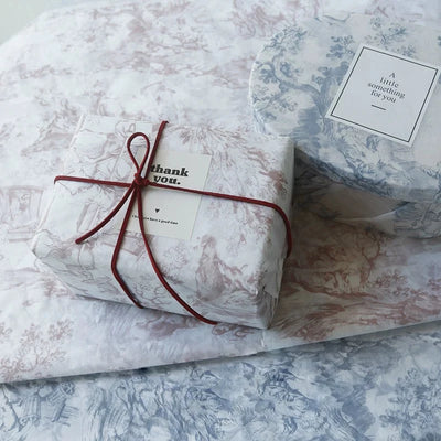 Vintage Tissue Paper For Wrapping Gift Box Korean Packaging Sheets Aesthetic Flowers Floral DIY Decorative Packing Craft Materia