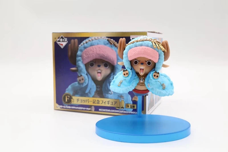 One Piece 20th Anniversary Anime Figures Blue Clothes Luffy Nami Robin Zorro Action Figure Collection Model Toys Birthday Gifts