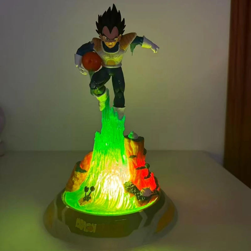 Dragon Ball Z Super Saiyan Diving Vegeta Luminous PVC Desktop Decoration Model Toy Children's Gift
