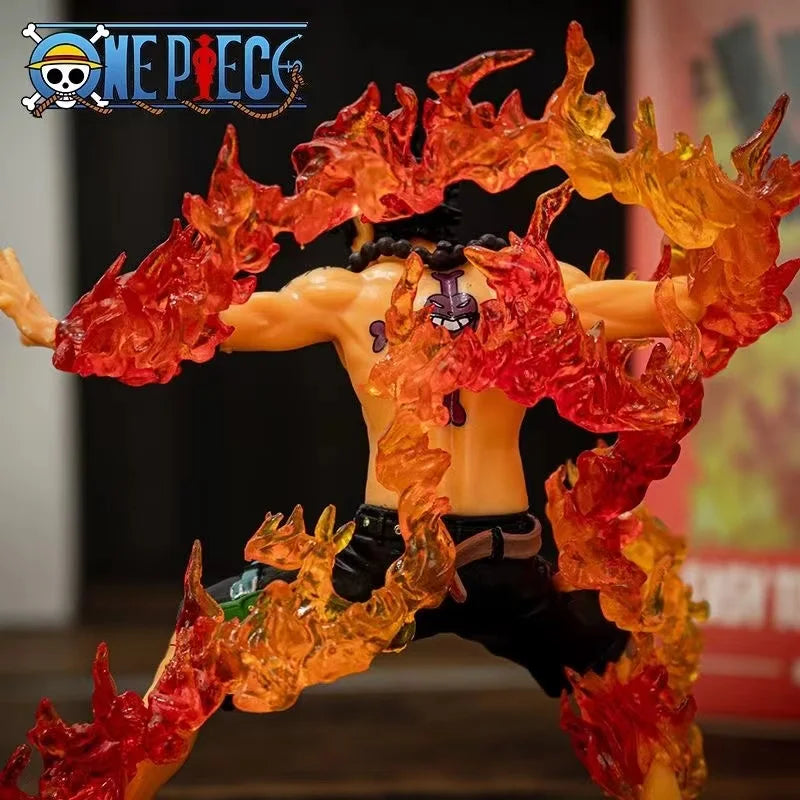 One Piece Portgas D Ace Battle Fire Action Figures Toys Japan Anime Collectible Figurines PVC Model Toy for Anime Lover Figurine