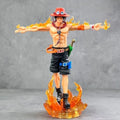 28cm One Piece Ace Anime Figure Portgas D Ace Figures Action Figures Gk Figurine Pvc With Light Statue Model Christmas Toy Gifts