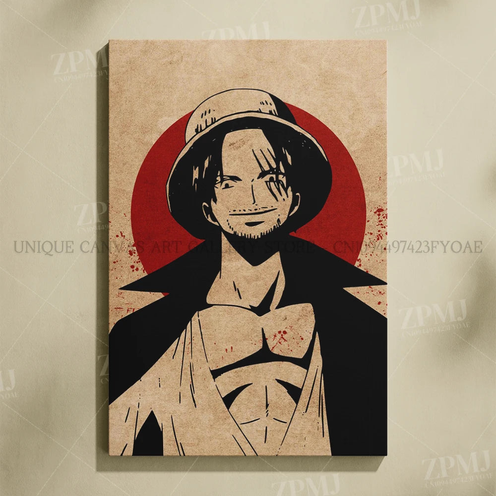 Anime One Piece Home Decoration Canvas Painting Pictures Monkey D. Luffy Figures Wall Art Prints Poster For Living Room No Frame
