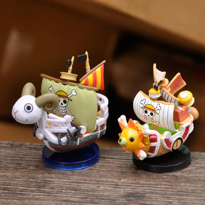One Piece Figure Luffy THOUSAND SUNNY Going Merry Assembling Boat Model Pirate Ship Decor Boys Toys Kids Birthday Gift