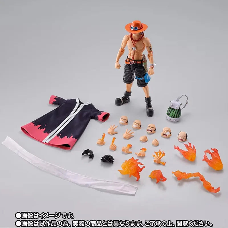 18CM Portgas D Ace Anime One Piece PVC KO Articulated Action Figure Desktop Decoration Ornament Model Kit Boy Trendy Toys Gifts