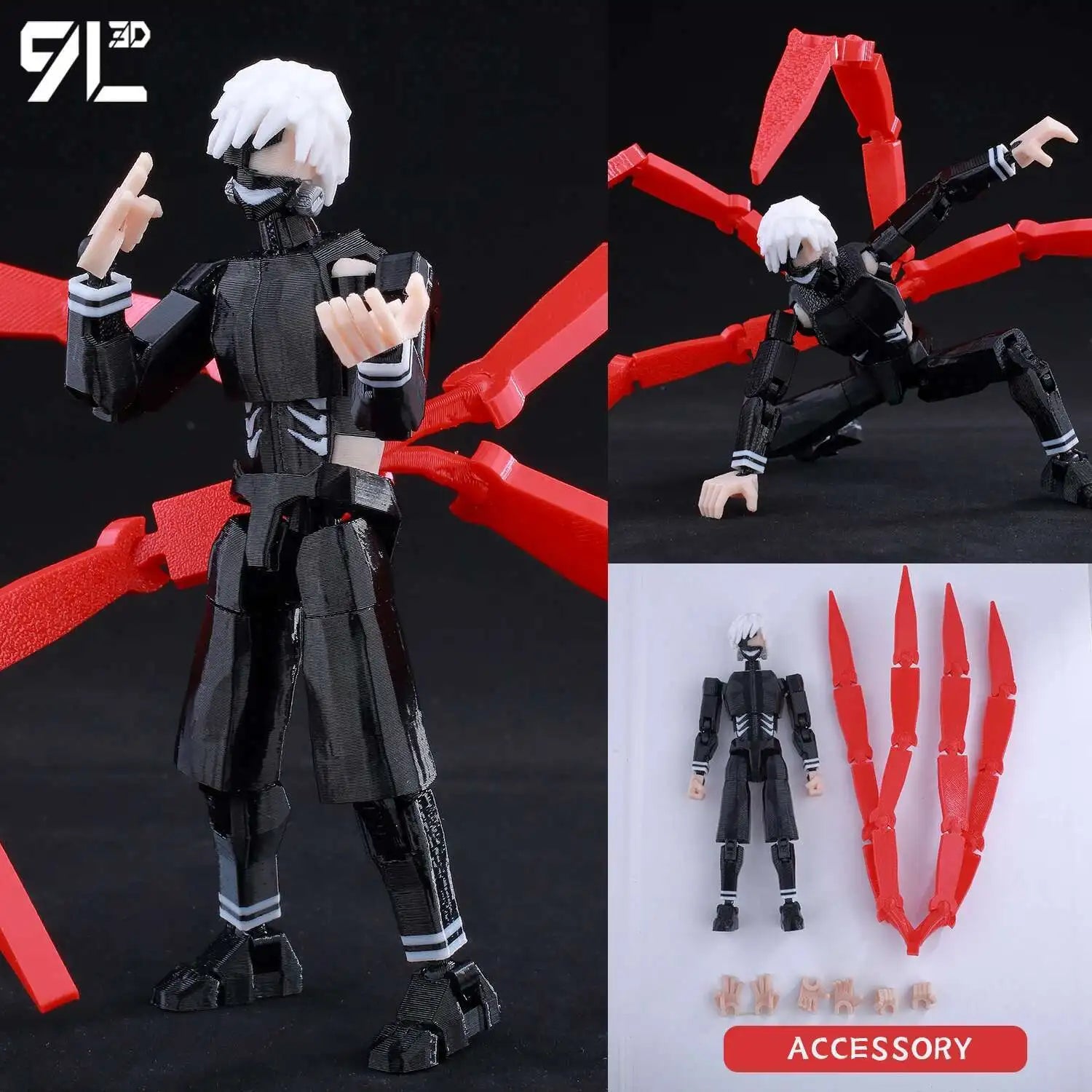 9L3D Printed Anime Characters Lucky 13 Zoro Dummy Action Figures Monkey D.Luffy Multi-Jointed Movable Shapeshift Mannequin Toys