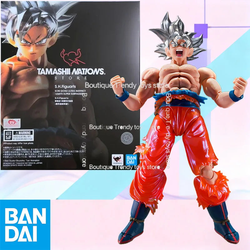In Stock BANDAI Original S.H.Figuarts DRAGON BALL SON GOKU ULTRA LNSTINCL SHF Action Figure Model Gift for Kid