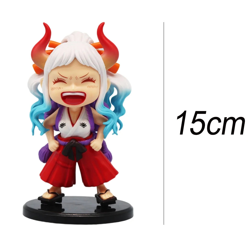 Anime One Piece Monkey D. Luffy Roronoa Zoro Sanji Portgas·D· Ace Yamato Q Version Anime Figural Pvc Model SurpriseToy Xmas Gift