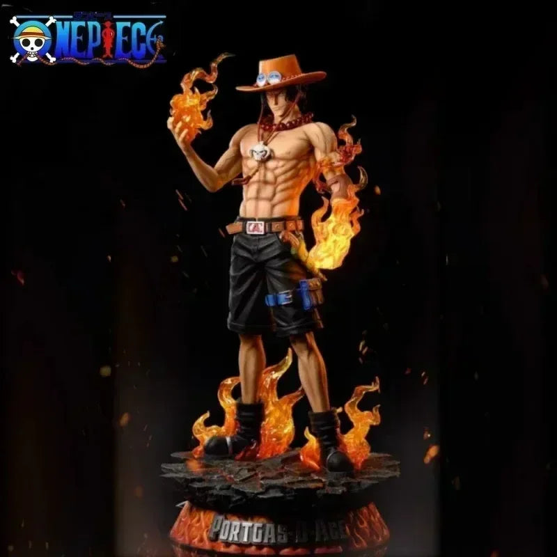 70cm New One Piece Gk Fantasy Third Anniversary 1/3 Ace Super Huge Collect Figures Trendy Statue Anime Decoration Christmas Gift