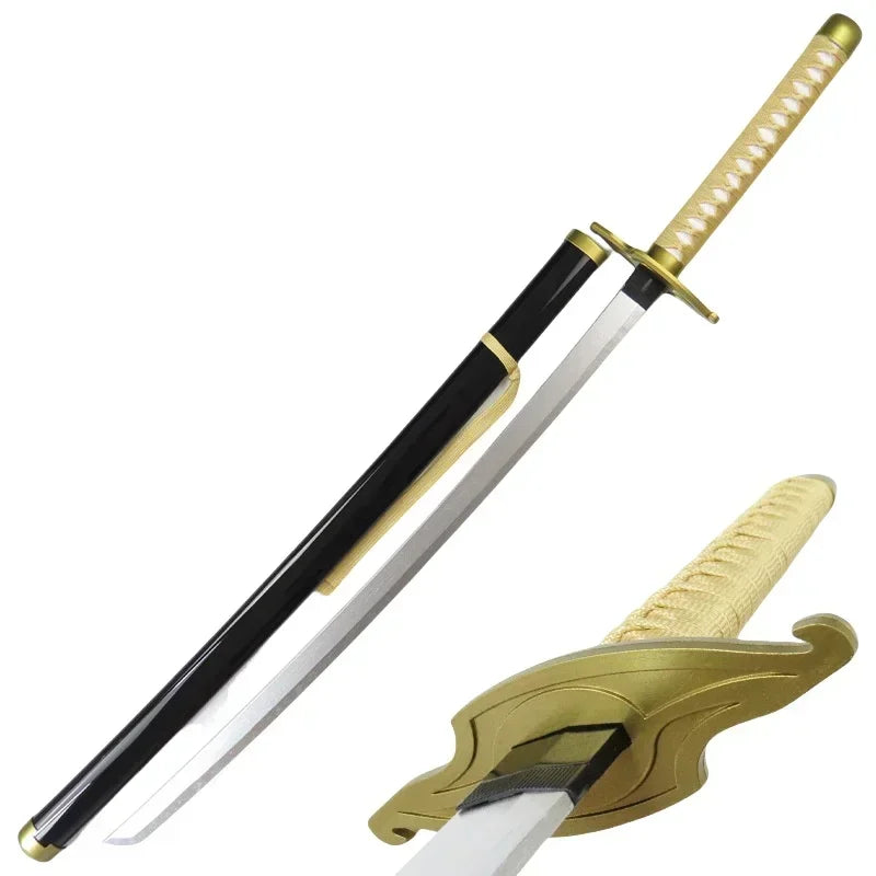 Wooden One Piece Katana Swords Real Size Japanese Anime Katana Sword Simulation Roronoa Zoro Cosplay Props Home Decorations