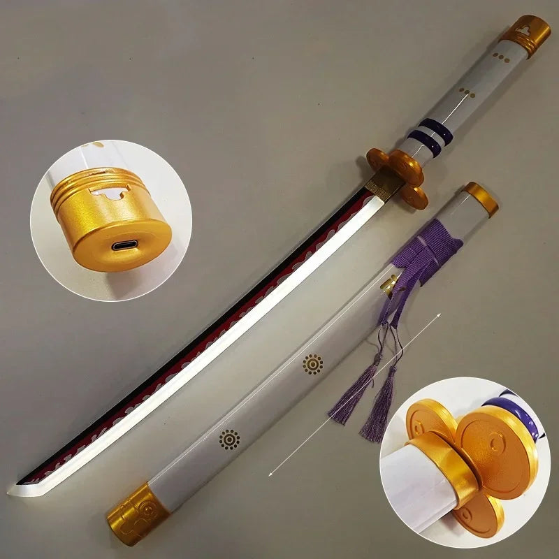 40inch Luminou Roronoa Zoro Katana Sword Led Light Anime Zoro Cosplay Prop Real Japanese Katana Original Samurai Sabre Kid Toy