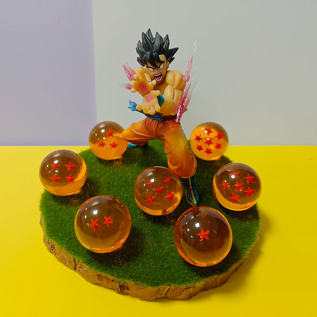Dragon Ball Z Anime Son Goku Crystal Ball 3.5cm Dia Action Figure Dragon Ball Super DIY Model Figurine Collection Toys