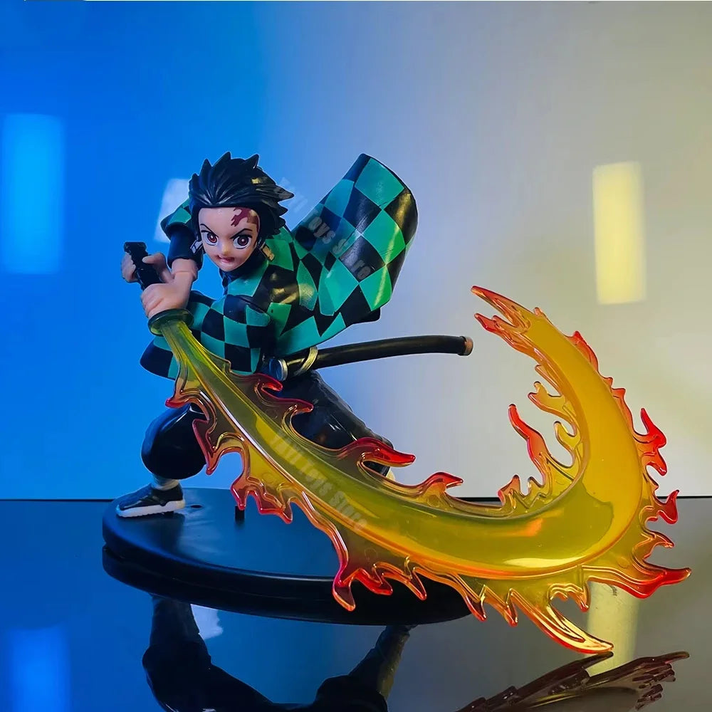 Anime Figure Tanjirou Agatsuma Zenitsu Kyoujurou Anime Model  Action Figure PVC Collection Toy for Kids Gift