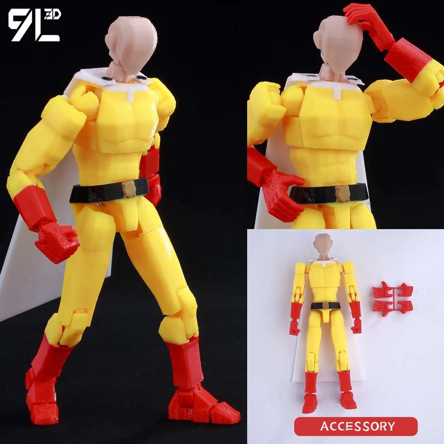 9L3D Printed Anime Characters Lucky 13 Zoro Dummy Action Figures Monkey D.Luffy Multi-Jointed Movable Shapeshift Mannequin Toys