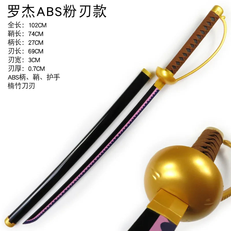 104cm Roronoa Zoro Sword Anime One Piece Cosplay Prop Knife Ninja Schwert Real Size Japanese Katana Original Samurai Sabre Toy