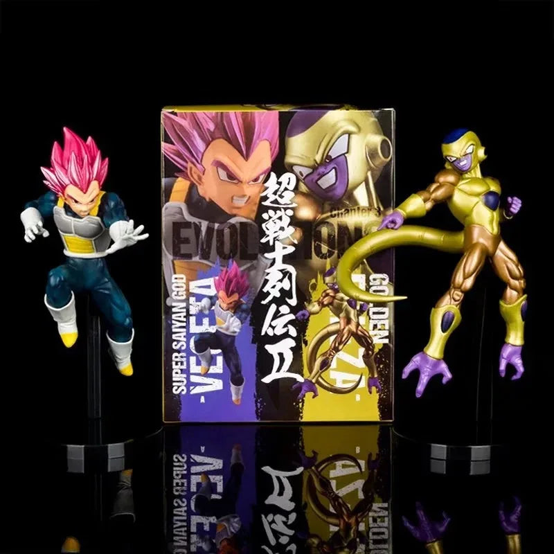Anime Dragon Ball Figurine Vegeta VS Frieza Duel Scene Gk Super Saiyan Statue Model Collection Toy Gifts