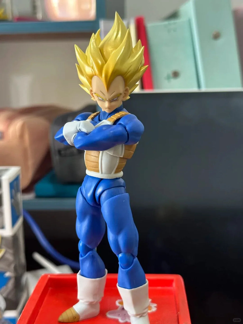 Genuine Bandai SHF Dragon Ball Z Vegeta Awakened Super Saiyan Blood S.H.Figuarts Pvc Action Figurine Collection Model Toy Gift