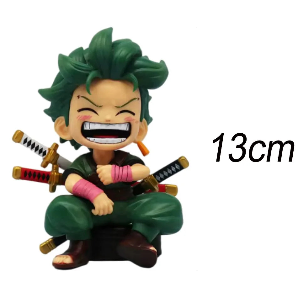 Anime One Piece Monkey D. Luffy Roronoa Zoro Sanji Portgas·D· Ace Yamato Q Version Anime Figural Pvc Model SurpriseToy Xmas Gift