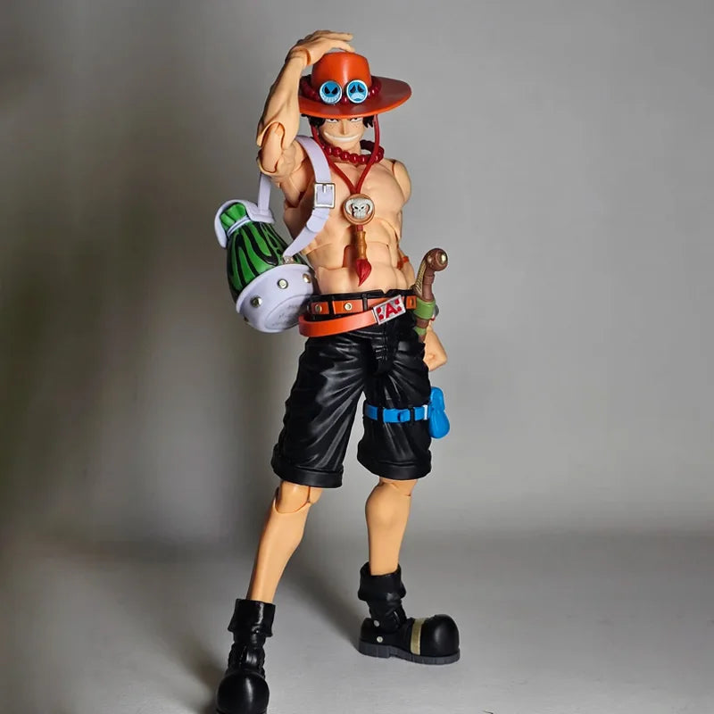 18CM Portgas D Ace Anime One Piece PVC KO Articulated Action Figure Desktop Decoration Ornament Model Kit Boy Trendy Toys Gifts