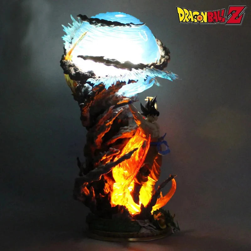 25cm Anime Dragon Ball Goku Figures Anime Sou Goku Super Saiyan Action Figures Model Genki Bomb GK Figuras Collection Toys Gifts