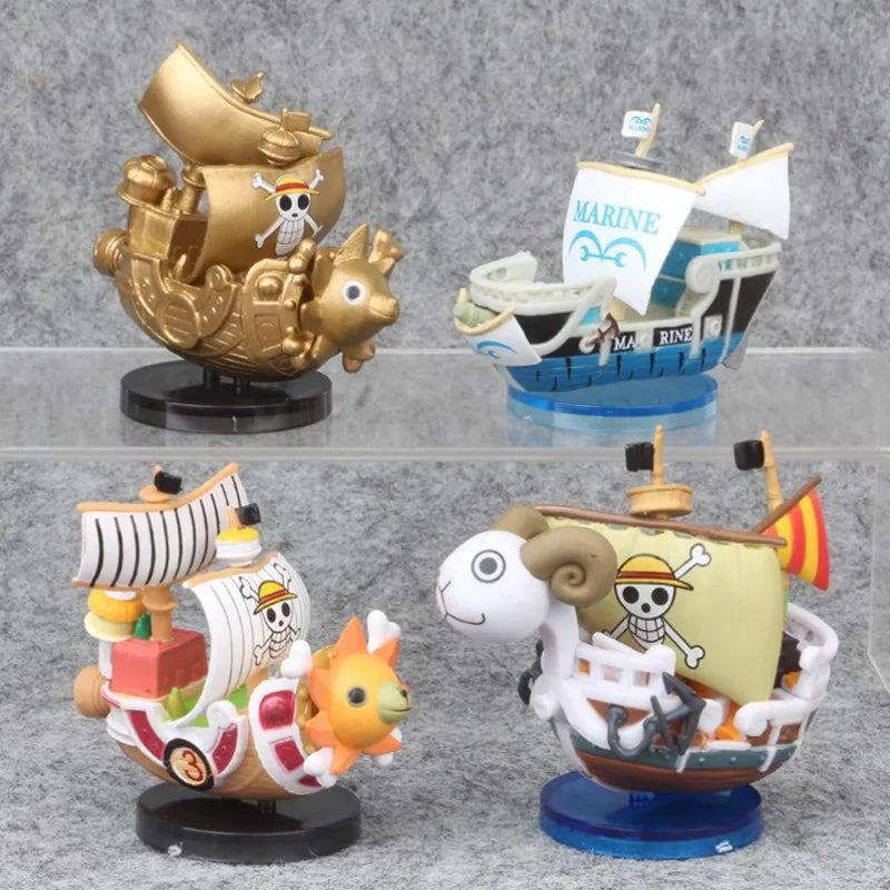 One Piece Figure Luffy THOUSAND SUNNY Going Merry Assembling Boat Model Pirate Ship Decor Boys Toys Kids Birthday Gift