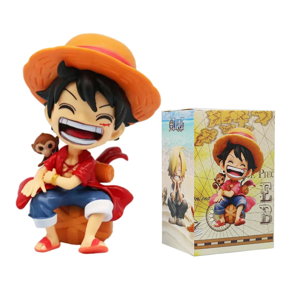 Anime One Piece Monkey D. Luffy Roronoa Zoro Sanji Portgas·D· Ace Yamato Q Version Anime Figural Pvc Model SurpriseToy Xmas Gift