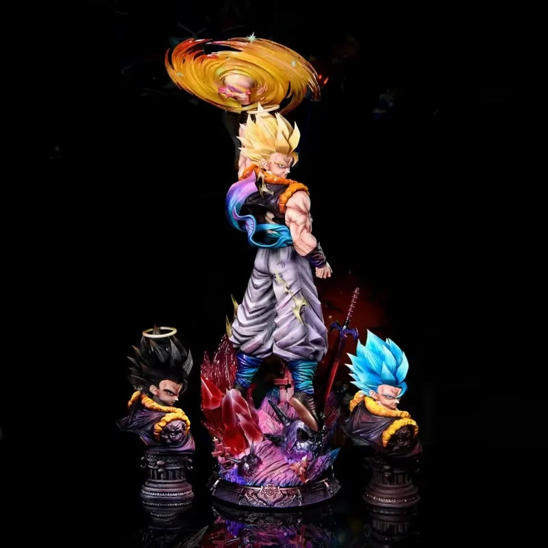 Jt Studio Dragon Ball 45cm Gogeta Statue - Cloudrise Version With Triple Interchangeable Heads Premium Gk Collectible Model Toys