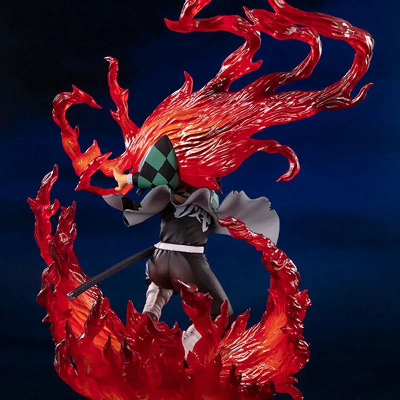 21CM Demon Slayer Kamado Tanjirou Hinokami Kagura Anime Figure Model Statue Boy Desktop Decoration Collection Ornament Toys Gift