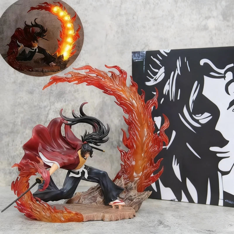 Demon Slayer 23cm Yoriichi Tsugikuni Vs Kokushibo Battle Form GK Figure PVC Glowing Model Statue Home Decor Collectible Toy Gift