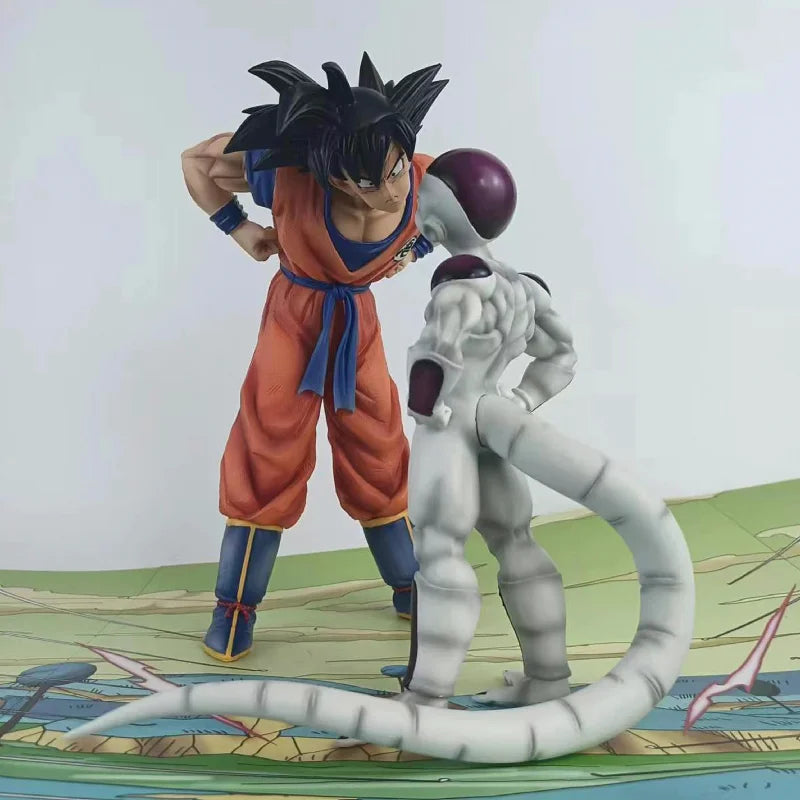 Anime Dragon Ball Z  Frieza Vs Son Goku Figurine 24CM GK Pvc Action Figures Statue Collection Model Toy Gifts
