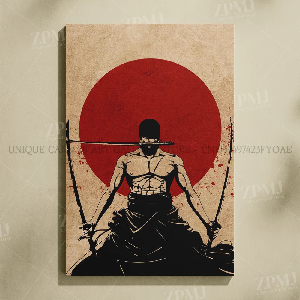 Anime One Piece Home Decoration Canvas Painting Pictures Monkey D. Luffy Figures Wall Art Prints Poster For Living Room No Frame