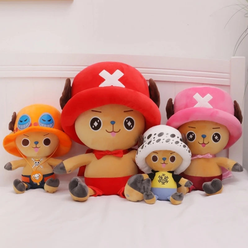 60cm Anime ONE PIECE Plush Toy Cartoon Tony Tony Chopper Cosplay Ace Law Luffy Plushies Soft Stuffed Doll Big Size Pillow Gift