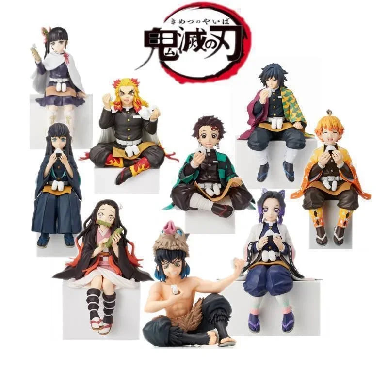 Anime Demon Slayer Action Figures Tanjirou Tomioka GiyuuZenitsu Kochou Nezuko Anime Figure Collect Kid Doll Toys for Children SS